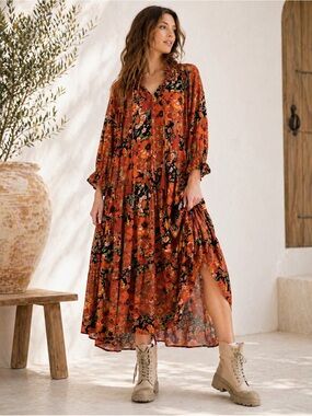 #281 New! Easel Boho Maxi Dress